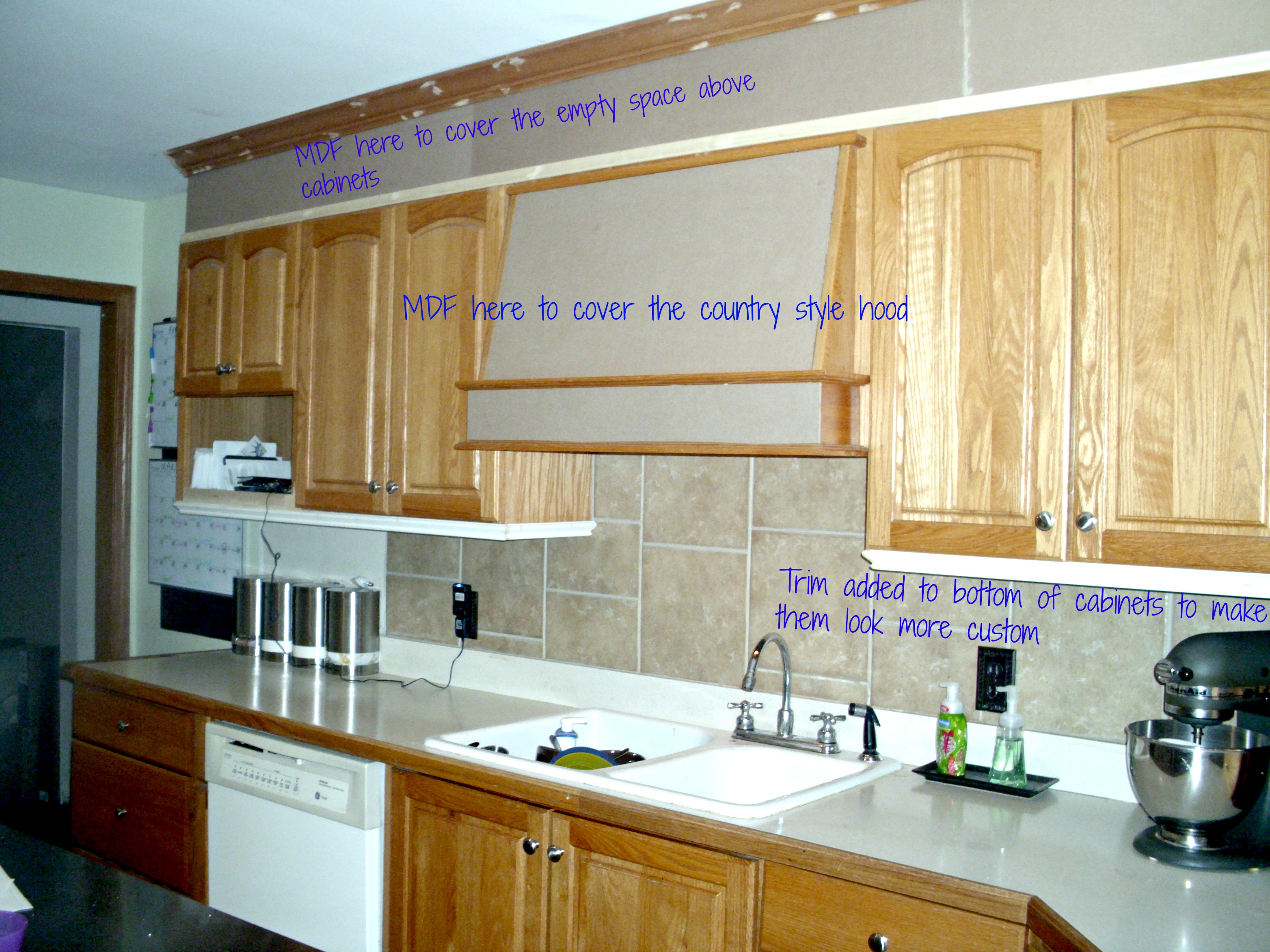 empty space above kitchen cabinets